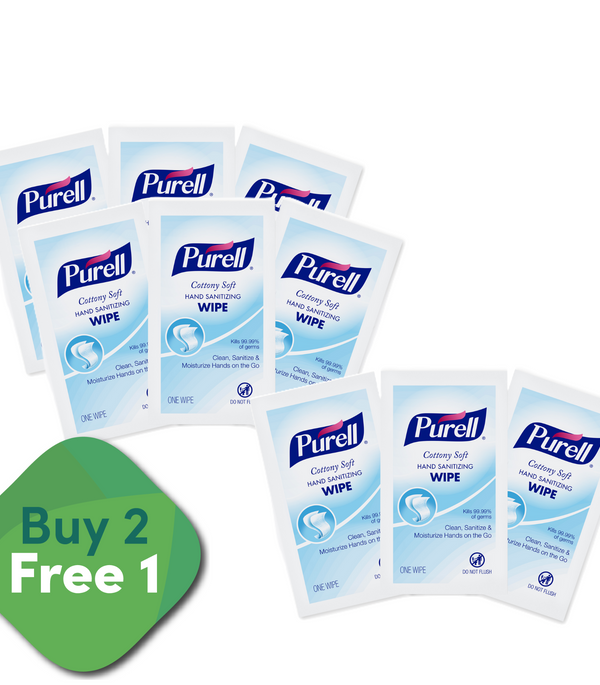 [BUY 2 GET 1 FREE] PURELL® Cottony Soft Hand Sanitizing Wipes (100pcs/pack)