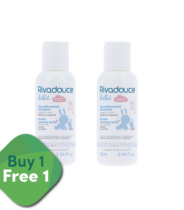 [BUY 1 GET 1 FREE] Rivadouce Bébé Bio Micellar cleansing water (Eau nettoyante) 75ml