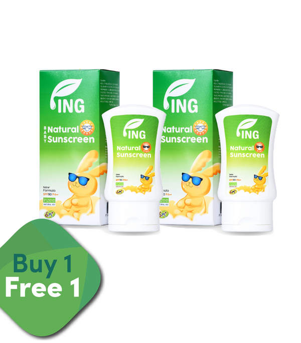 [BUY 1 GET 1 FREE] ING Organic Baby Natural Sunscreen SPF50 45ml